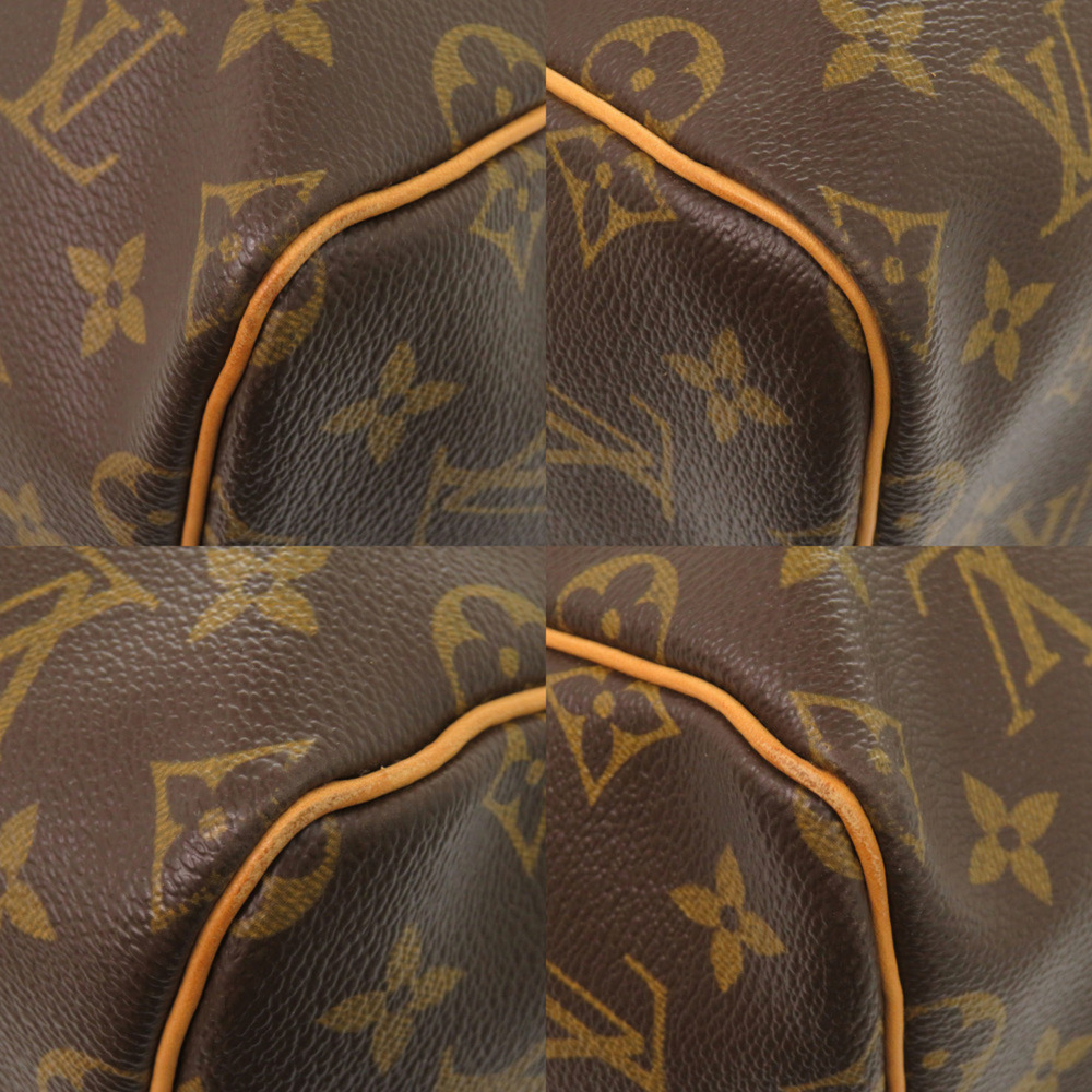 LOUIS VUITTON Authentic Brown Monogram Keepall 55 Boston Bag - Picture 7 of 10